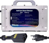 Cllena Waterproof 18 AMP EZGO TXT Battery Charger for 36 Volt Golf Carts - Powerwise D Style Plug
