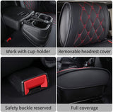 Aierxuan Jeep Wrangler JK JL 4-Door Seat Covers Full Set Custom Fit 2007-2022 Unlimited X Rubicon 392 Sahara Willys Sport High Altitude 4X4 Truck Pickup Waterproof Leather Cushions(Full Set/Black-R)