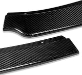 DNA Motoring 2-PU-505-R-RCF Resin Carbon Fiber Front With Vertical Stabilizers Bumper Lip Replacement For 14-16 IS250 IS350