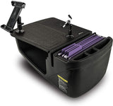 AutoExec AUE05400 Efficiency GripMaster Car Desk Black Finish with Phone Mount and Printer Stand