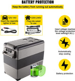 VBENLEM Portable Refrigerator 58 Quart(55 Liter),12 Volt Refrigerator App Control(-4℉~68℉), Car Refrigerator Dual Zone with 12/24v DC & 110-240v AC for Camping, Travel, Fishing, Outdoor or Home Use