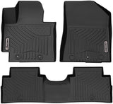 OEDRO Floor Mats Compatible for 2014-2019 Kia Soul, Unique Black TPE All-Weather Guard Includes 1st and 2nd Row: Front, Rear, Full Set Liners