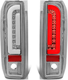 DNA Motoring TL-F15094-LED-CH-RD Pair Full LED Tail Light Rear Brake Lamps Set Replacement
