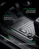 VIWIK Floor Mats Compatible for Traverse 2018-2022 7 Seat with 2nd Row Bucket Seats,All Weather Floor Liners Full Set Include 1th 2nd 3rd Row Front and Rear, Automotive Floor Mats Black