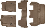 SMARTLINER Floor Mats 3 Row Liner Set Tan for 2015-2018 Chevrolet Tahoe / GMC Yukon