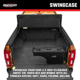 UnderCover SwingCase Truck Bed Storage Box | SC304P | Fits 2020 - 2021 Jeep Gladiator Passenger Side , Black , 10 x 36 x 16 inches