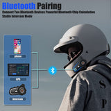 Motorcycle Helmet Bluetooth Headset, 2400m 4 Riders Group intercom Communication System, Waterproof/Hands-Free,GPS,Noise Reduction,Big Button(Set) (Blue and Gray, 2pack)