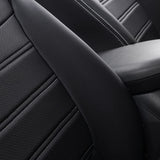 Xipoo Fit Toyota RAV4 Seat Covers Front and Rear PU Leather Seat Covers for Toyota Rav4 2019 2020 2021 2022 Accessories (2019-2022 RAV4 Hybrid XSE, Black)