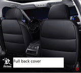 OY004Full Set Waterproof Leather Car Seat Cover for Women, Men,for Cars SUV Pick-up Truck Universal Fit Set for Auto Interior Accessories (Black)
