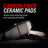 Power Stop K6813-26 Rear Z26 Carbon Fiber Brake Pads with Drilled & Slotted Brake Rotors Kit