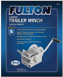Fulton 142411 Dual Speed Winch with Hand Brake - 2600 lbs. Capacity, 1 Pack, Grey