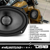 DS18 PRO-CF69.4NR 6 x 9 Inches Water Resistant Loudspeaker - Mid-Bass Carbon Fiber Cone and Neodymium Rings Magnet 500 Watts 4-Ohms - Ideal for Motorcycle & Motorsports