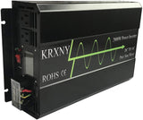 KRXNY 2000W Off Grid Pure Sine Wave Power Inverter 12V DC to 120V AC 60HZ Converter for Home Car Use with LCD Display USB Port