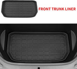 Xipoo Fit Tesla Model Y Frunk Mat Trunk Liner Floor Mats TPE Cargo Mat Backrest Mat for 2022 2021 2020 Tesla Model Y 5 Seater Accessories (Set of 9 Mats)