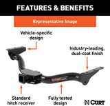CURT 13251 Class 3 Trailer Hitch, 2-Inch Receiver, Fits Select Jeep Grand Cherokee WK , Black