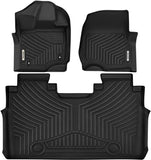 OEDRO Floor Mats Compatible for 2015-2022 Ford F-150 SuperCrew Cab with 1st Row Bench Seats, Unique Black TPE All-Weather Guard Includes 1st and 2nd Row: Front, Rear, Full Set Liners