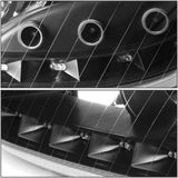 DNA Motoring HL-HPL-LED-W22000-BK Black Projector Headlights With LED Halo Strip Replacement For W220 S-Class