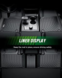 VIWIK Floor Mats Compatible for Traverse 2018-2022 7 Seat with 2nd Row Bucket Seats,All Weather Floor Liners Full Set Include 1th 2nd 3rd Row Front and Rear, Automotive Floor Mats Black