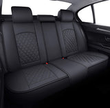 Aierxuan Car Seat Covers Full Set Waterproof Faux Leather Cushion Universal Toyota Corolla Tacoma rav4 Honda Civic CRV Accord Hyundai Tucson Elantra Rogue Sonata (Full Set/Black)