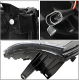DNA Motoring HL-HPL-CSIL07-G2-BK-AM Black Projector Headlights With 3D LED Running Light Replacement For 07-14 Silverado