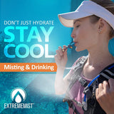 EXTREMEMIST Hydration Backpack – Personal Water Mister & Drinking Backpack | 2 Liter Water Reservoir | Keep Cool & Hydrated for Hiking, Cycling, Running, Climbing, & Biking (Gray, Small - Large)