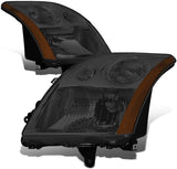 DNA Motoring HL-OH-078-SM-AM Smoke Lens Amber Headlights Replacement For 07-09 Sentra