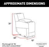 THOMAS PAYNE Seismic Series Theater Seating Collection Center Console for 5th Wheel RVs, Travel Trailers and Motorhomes