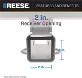 Reese 37084 Class III Custom-Fit Hitch with 2" Square Receiver opening, includes Hitch Plug Cover , Black