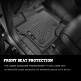 Husky Liners Weatherbeater Series | Front & 2nd Seat Floor Liners - Black | 94071 | Fits 2017-2019 Ford F-250/F-350 Super Duty SuperCab, 2021-2022 Ford F-250/F-350 Super Duty SuperCab 3 Pcs