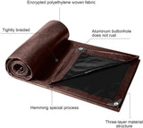 30'x 40' 8 Oz Heavy Duty Tarp Multifunctional Black/Brown Reversible Tarpaulin Cover Thickness 16 Mil Super Durable Tarp Cover UV Resistant Rip and Tear Proof Tarpaulin (30'x 40')