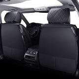 Aierxuan Car Seat Covers Full Set Waterproof Faux Leather Cushion Universal Toyota Corolla Tacoma rav4 Honda Civic CRV Accord Hyundai Tucson Elantra Rogue Sonata (Full Set/Black)
