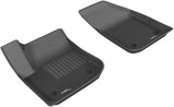 3D MAXpider L1BC02401509 Complete Set Custom Fit All-Weather Floor Mat for Select Buick Envision Models - Kagu Rubber (Black)