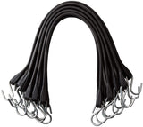 50 Pack of 31 Inch Trucking Rubber Tarp Straps with Crimped Metal S Hooks, 31" Inch Bungee Cords with Hooks, Heavy Duty Bungie Cord Tie Downs for Cargo, Tarps by kitchentoolz