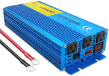 Cantonape 2500 Watt Pure Sine Wave Power Inverter 12V DC to 120V AC Converter with 4 AC Outlets and 3.1A USB Port & LED Display for Car RV Truck Boat Travel Emergency