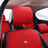 Red Seat Covers Universal Leather Seat Cover Comfortable Car Seat Cover 2/3 Covered 11PCS Fit Car/Auto/SUV (A-China red)