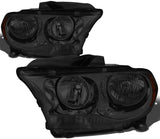 DNA Motoring HL-OH-DDUR11-SM-CL1 Smoke Lens Headlights Replacement For 11-13 Durango