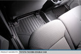 SMARTLINER Custom Fit Floor Mats 2 Row Liner Set Black for 2005-2011 Toyota Tacoma Double Cab (No Manuals)