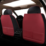 Isen-CoverAuto Full Coverage Faux Leather Car Seat Covers Universal Fit for Cars SUVs Trucks, Auto Car Seat Covers in Automotive Interior Accessories Vehicle Car Seat Cushions Full Set (Burgundy)