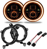 ORACLE LIGHTING 4,800 Lumen LED Halo Headlights – (Blue) 7" Jeep Wrangler JL/Gladiator JT Headlamp Assembly, 1 Pair, Part # 5769J-002