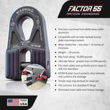 Factor 55 FlatLink E Expert -  WLL 16,000 lbs. Capacity – Heavy-Duty, Portable Vehicle Recovery Tow Winch: Closed System Winching Operation