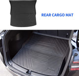 powoq Fit Tesla Model Y Trunk Mat Floor Mats Cargo Mat Cargo Liner Floor Liner Trunk Liner for 2020 2021 2022 Tesla Model Y 5-Seater Accessories (Four Trunk Mats + Floor Mats)