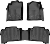 SMARTLINER Custom Fit Floor Mats 2 Row Liner Set Black for 2005-2011 Toyota Tacoma Double Cab (No Manuals)