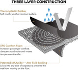 3D MAXpider Complete Set Custom Fit All-Weather Floor Mat for Select Toyota Tacoma Models - Kagu Rubber (Black)