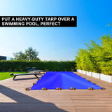 Blue Tarp, Tarps Heavy Duty Waterproof, Waterproof Plastic Poly 16 Mil Thick Tarpaulin with Metal Grommets Every 19.5 Inches - Emergency Rain Shelter, Outdoor Cover, and Camping Use 20x30