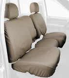 Covercraft Custom-Fit Front Bench SeatSaver Seat Covers - Polycotton Fabric, Charcoal Black