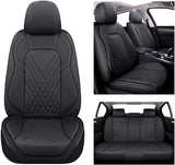 NS YOLO Leather Car Seat Covers, Faux Leatherette Automotive Vehicle Cushion Cover for Cars SUV Pick-up Truck Universal Fit Set for Auto Interior Accessories