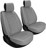 Sanwom Car Seat Covers Full Set - Universal Leather Non-Slip Vehicle Cushion Cover - 5 Faux Automotive Cover for Jeep, Van, SUV, Pickup, Sedan, Truck, Black