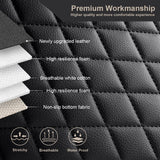 GIANT PANDA Full Set Car Seat Covers Luxury Faux Leatherette Seat Cushions Covers for 5-Seater Models, Fit Most Cars SUV Pick-up Trucks (Orange)