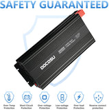 DOCOSU 3000 Watt Power Inverter with 3 AC Outlets DC 12V to AC 120V Out for Home Camping Outdoor Power Converter Supply Car RV Truck Boat 3000 Watts Modified Sine Wave Car Inverters Charger