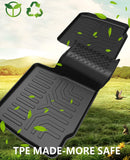 Floor Mats Compatible with Explorer 2015-2019, All Weather Guard Floor Mat Floor Liners, TPE Rubber Mats 1st & 2nd Row Seat, Black